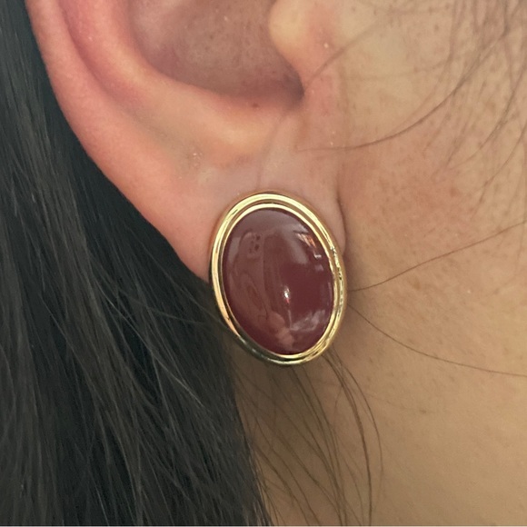 Chocolate Enamel studs with easy post back - Picture 2 of 3